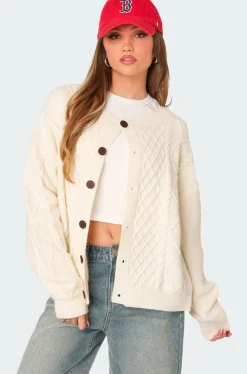 Rory Oversized Cable Knit Cardigan