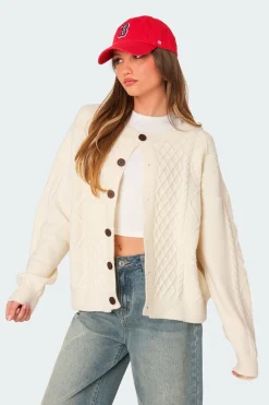 Rory Oversized Cable Knit Cardigan