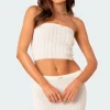 Rosebud Knit Tube Top