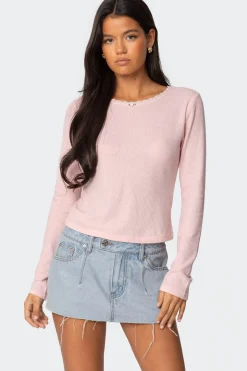 Rosemarie Lacey Waffle Top