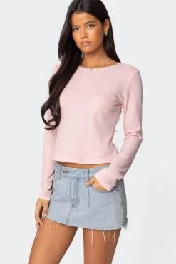 Rosemarie Lacey Waffle Top