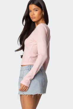 Rosemarie Lacey Waffle Top