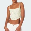 Rosey Printed Pointelle Corset
