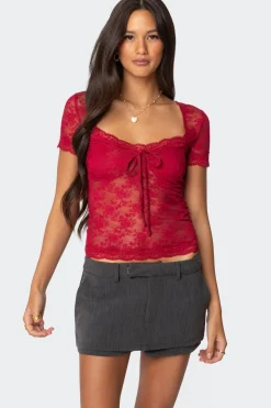 Roxana Sheer Lace Top