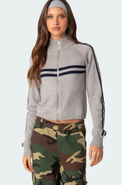 Roxanne Zip Up Knit Cardigan