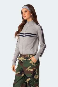Roxanne Zip Up Knit Cardigan