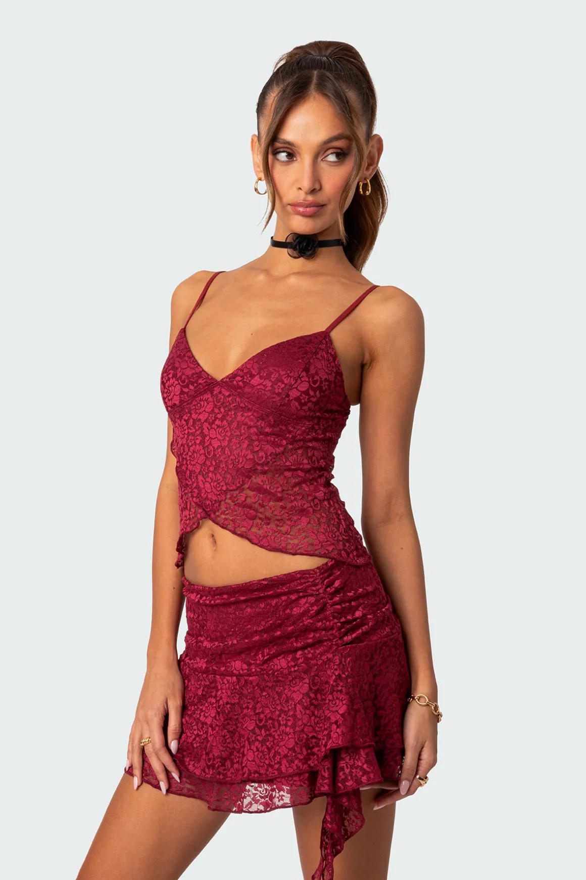 Ruby Sheer Lace Tank Top