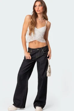 Ruby sheer lace tank top