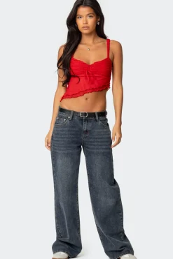 Ruffled Asymmetric Tank Top
