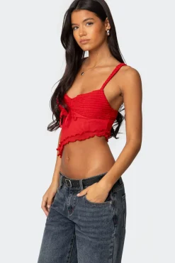 Ruffled Asymmetric Tank Top