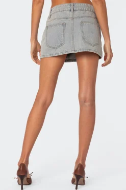 Rumble Washed Denim Mini Skirt