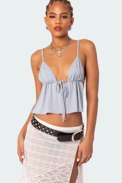 Rylee Tie Front Open Back Top