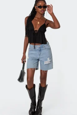 Rylee Tie Front Open Back Top