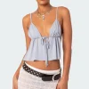 Rylee Tie Front Open Back Top