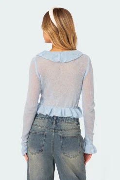 Ryleigh Ruffled Tie Front Cardigan