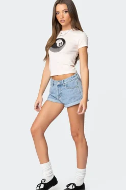Rylin Low-Rise Denim Shorts