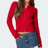 Ryn Zip Up Cable Knit Cardigan