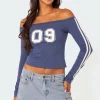 90'S Off Shoulder Long Sleeve T Shirt