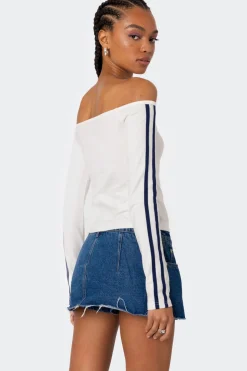 90'S Off Shoulder Long Sleeve T Shirt