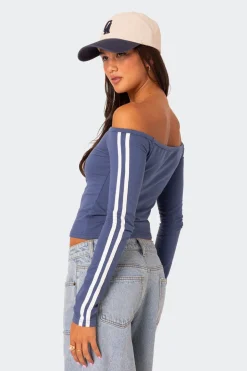 90'S Off Shoulder Long Sleeve T Shirt