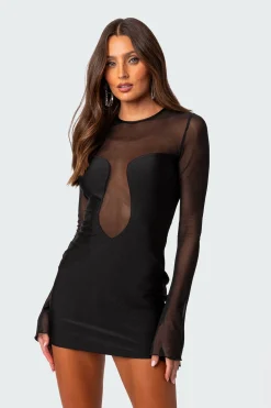 Saanvi Mesh Mini Dress