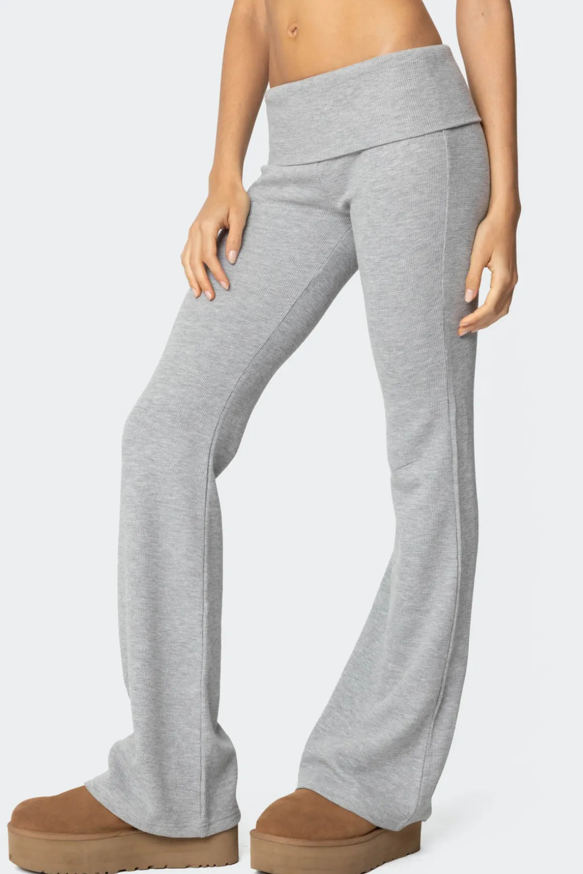 Sab Fold Over Waffle Knit Pants