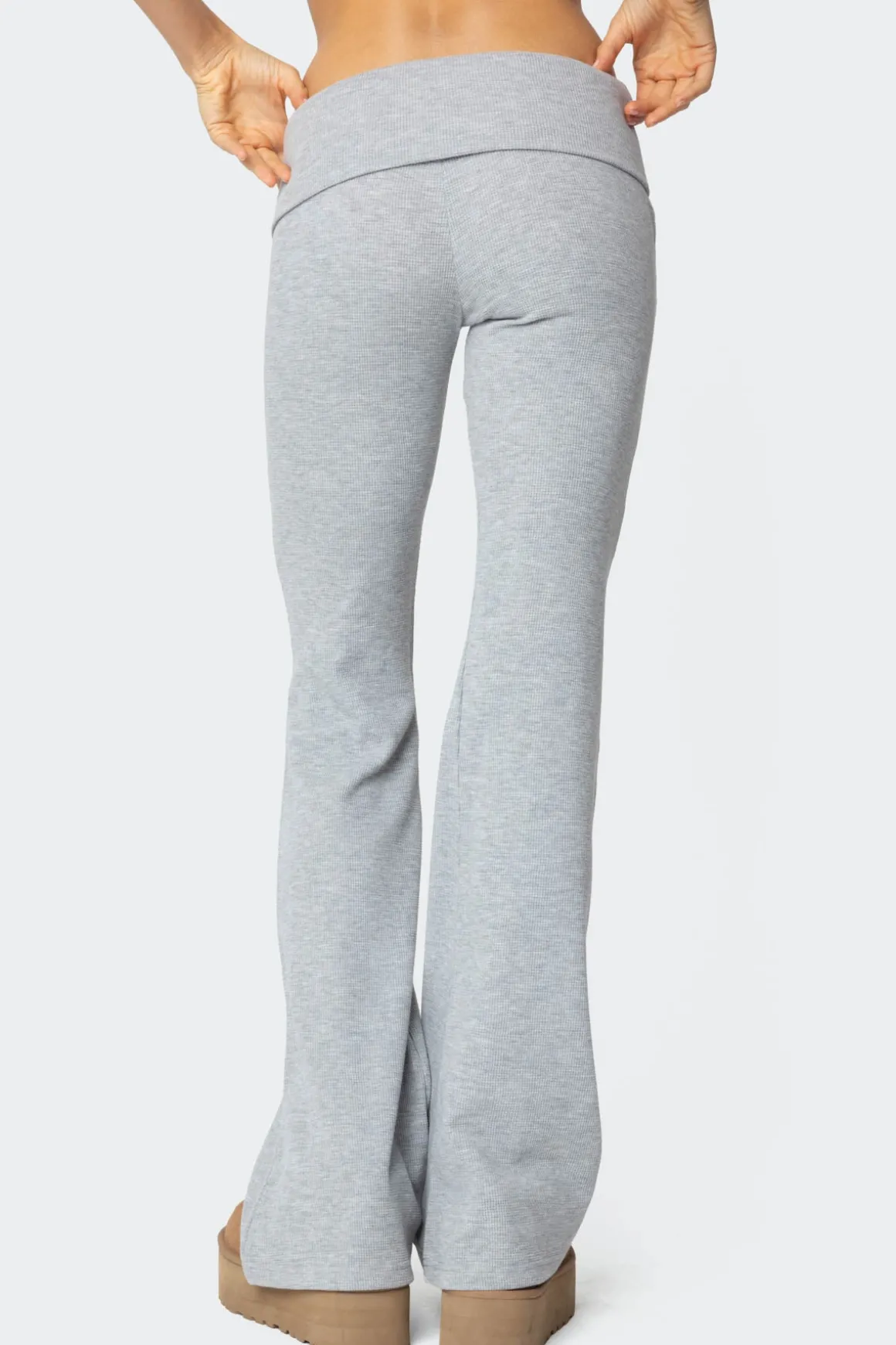 Sab Fold Over Waffle Knit Pants