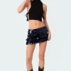 Sabina Low-Rise Sequin Mini Skirt