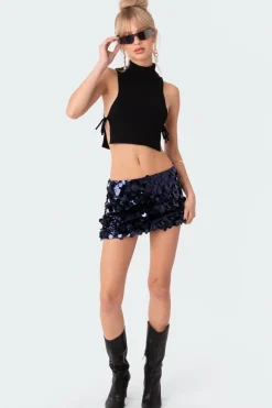 Sabina Low-Rise Sequin Mini Skirt