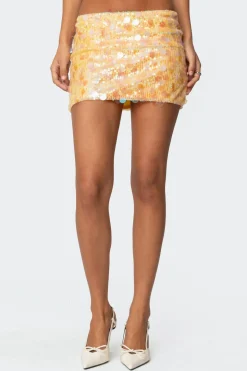 Sabina Low-Rise Sequin Mini Skirt