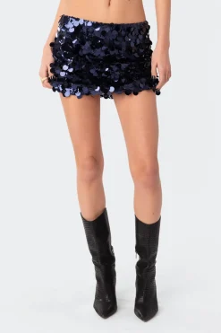 Sabina Low-Rise Sequin Mini Skirt