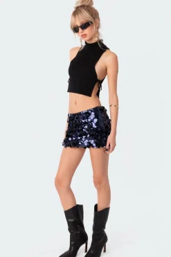 Sabina Low-Rise Sequin Mini Skirt