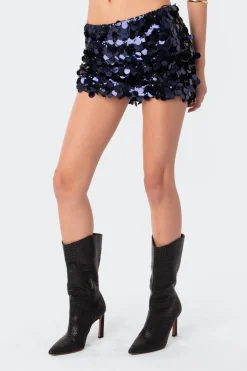 Sabina Low-Rise Sequin Mini Skirt