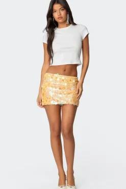Sabina Low-Rise Sequin Mini Skirt