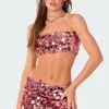 Sabina Sequin Bandeau Top