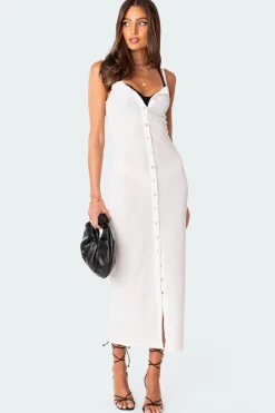 Sable Sheer Button Up Maxi Dress