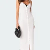 Sable Sheer Button Up Maxi Dress
