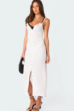 Sable Sheer Button Up Maxi Dress