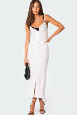 Sable Sheer Button Up Maxi Dress