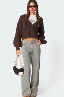 Sabrina Chunky Knit Cropped Cardigan