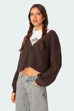 Sabrina Chunky Knit Cropped Cardigan