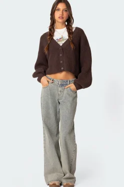 Sabrina Chunky Knit Cropped Cardigan