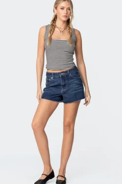 Sahara High Rise Denim Shorts