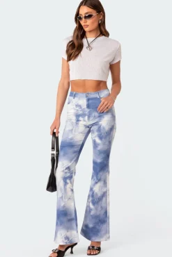 Saint Printed Flared Jeans