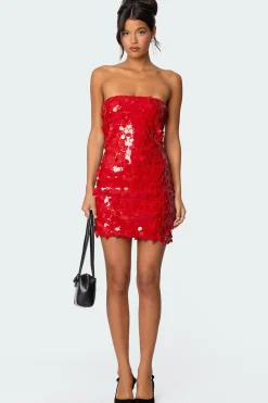 Samba Sequin Strapless Mini Dress