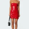 Samba Sequin Strapless Mini Dress