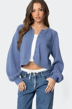 Sammi Puff Sleeve Knit Cardigan