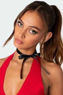 Satin Bow Choker