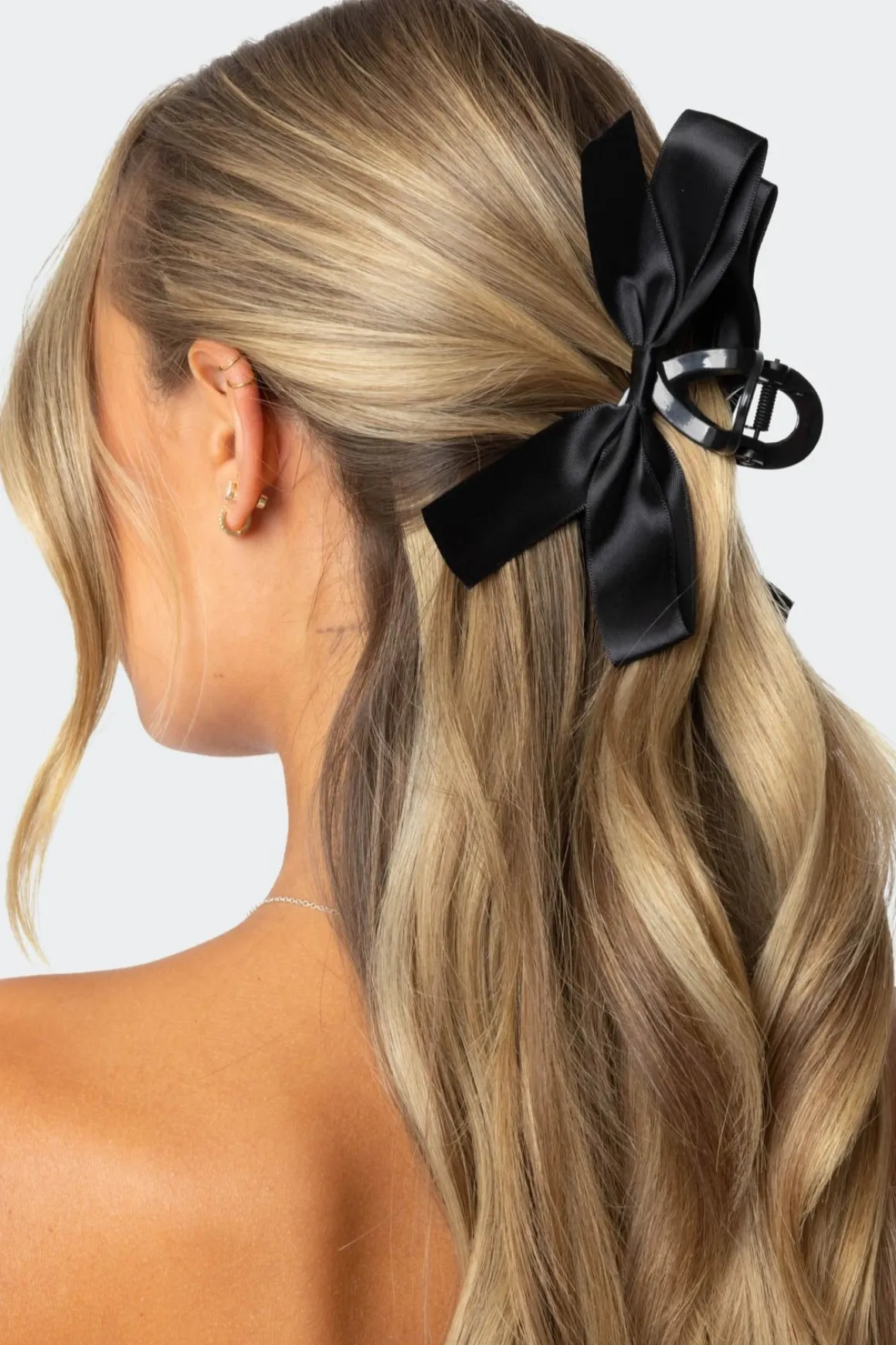 Satin Bow Hair Clip