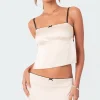Satin Open Back Top